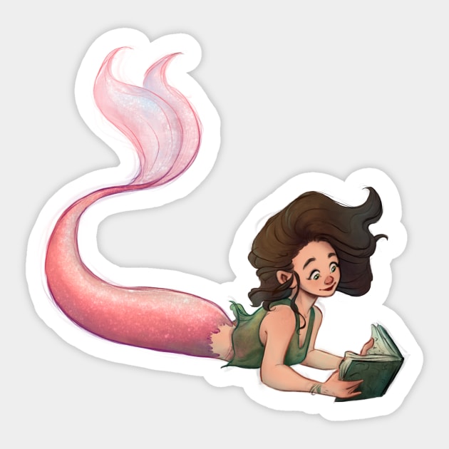 Mermaids and books Sticker by YentheJoline